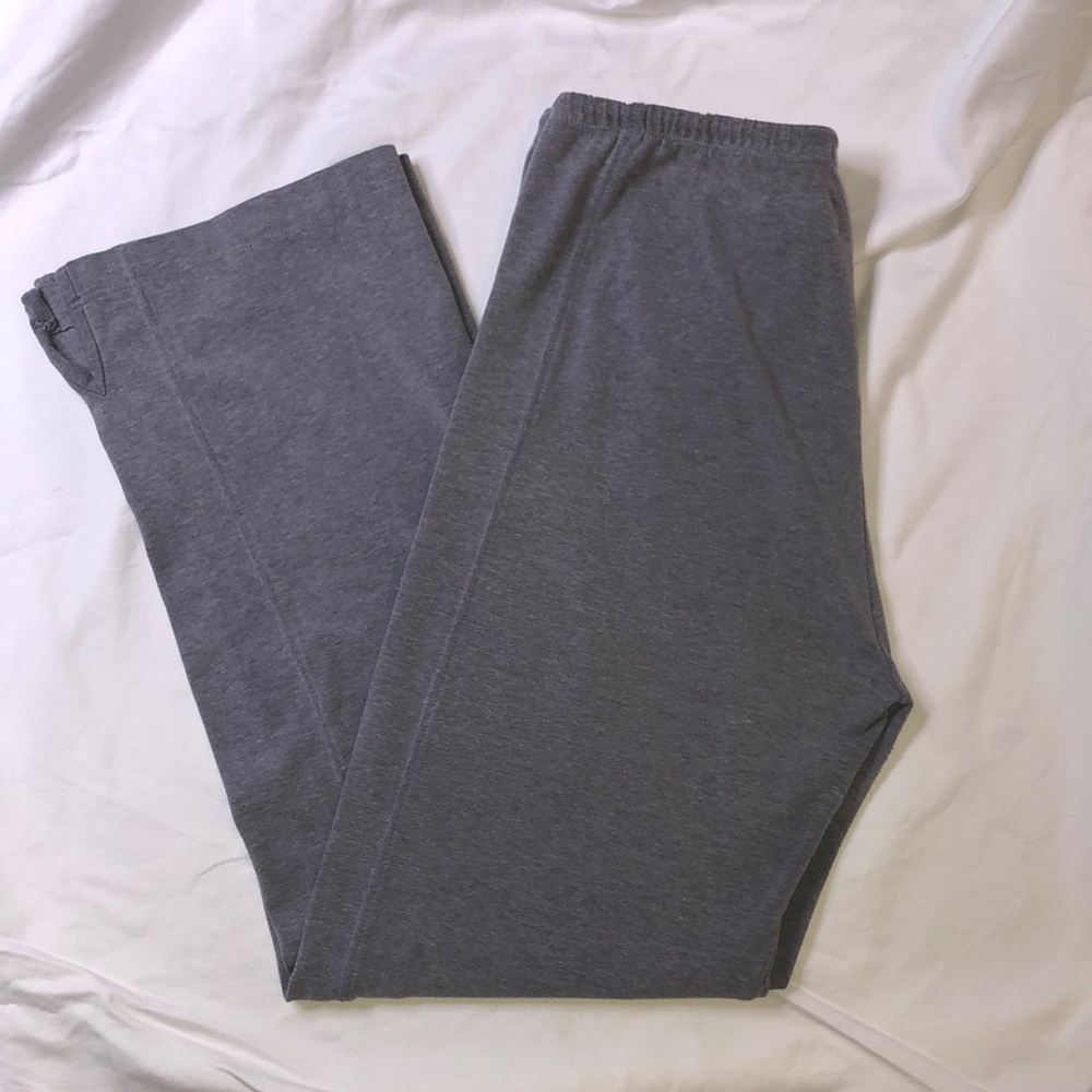 Insa Gray, Cotton-Poly Blend Jersey Knit, Straight Leg, Yoga or Lounging Pants